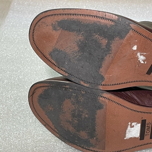 TOMS Womens Leila Oxblood Red leather boot bootie Carpe Diem 7.5 Tassel - Picture 10 of 12